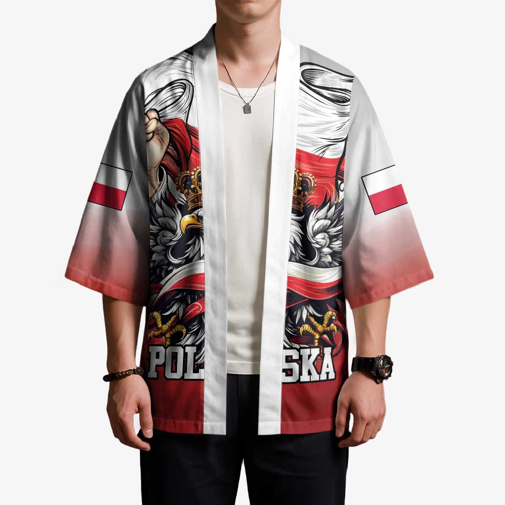 Poland Independence Day Kimono Polska White Eagle and Flag Style - Wonder Print Shop