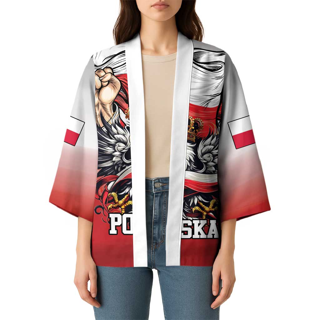 Poland Independence Day Kimono Polska White Eagle and Flag Style - Wonder Print Shop