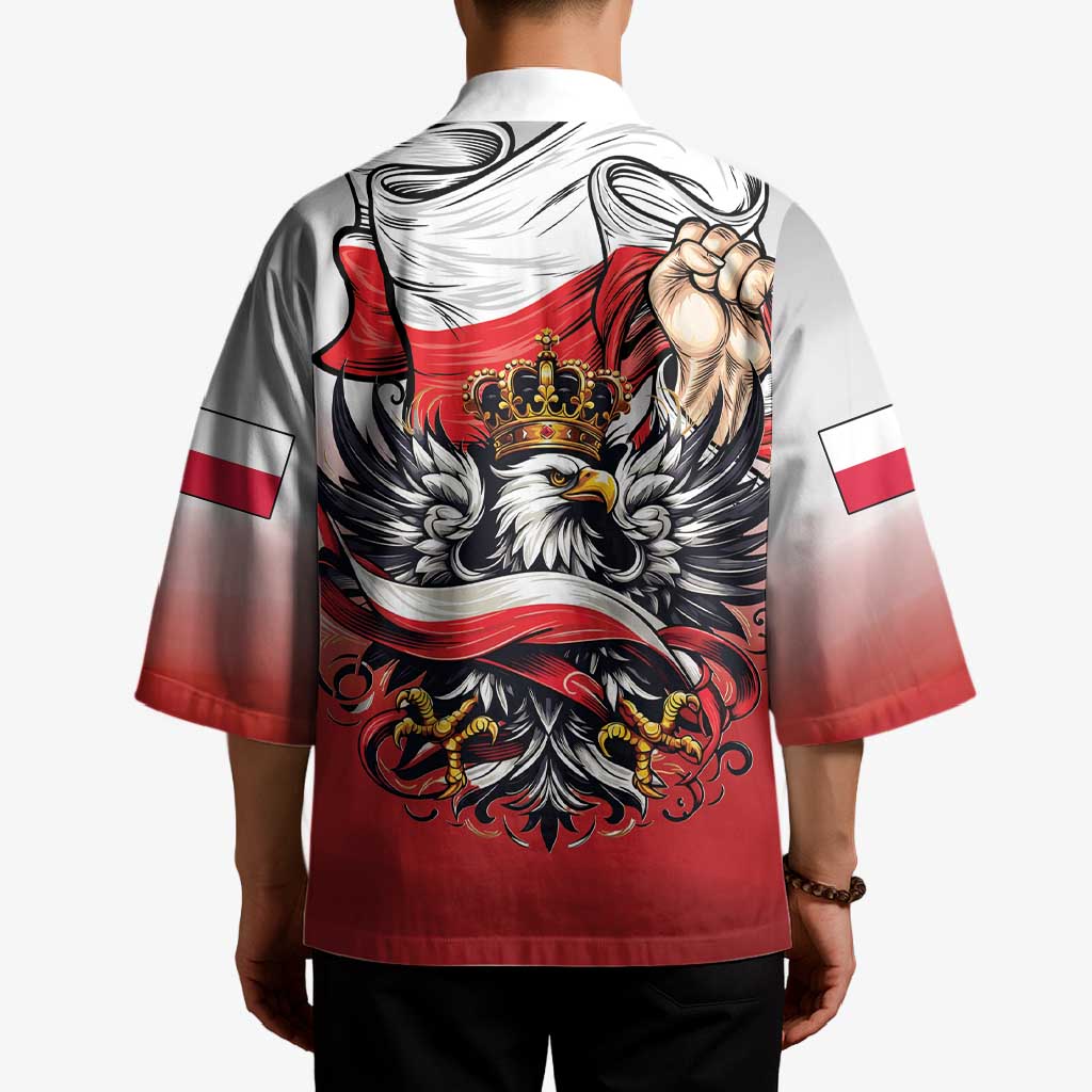 Poland Independence Day Kimono Polska White Eagle and Flag Style - Wonder Print Shop