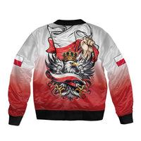 Poland Independence Day Sleeve Zip Bomber Jacket Polska White Eagle and Flag Style - Wonder Print Shop