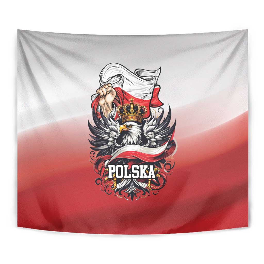 Poland Independence Day Tapestry Polska White Eagle and Flag Style - Wonder Print Shop
