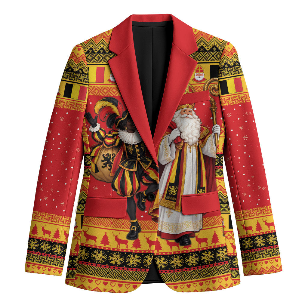 Belgium Christmas Blazer Saint Nicholas and Pere Fouettard
