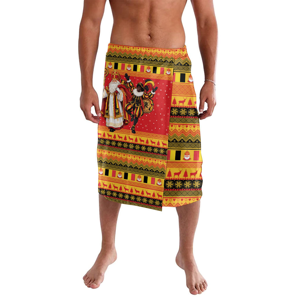 Belgium Christmas Lavalava Saint Nicholas and Pere Fouettard