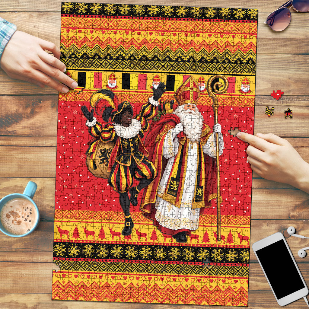 Belgium Christmas Puzzle Saint Nicholas and Pere Fouettard