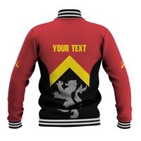Personalised Anglesey Wales Baseball Jacket Ynys Mon Welsh Lion Flag Design - Wonder Print Shop