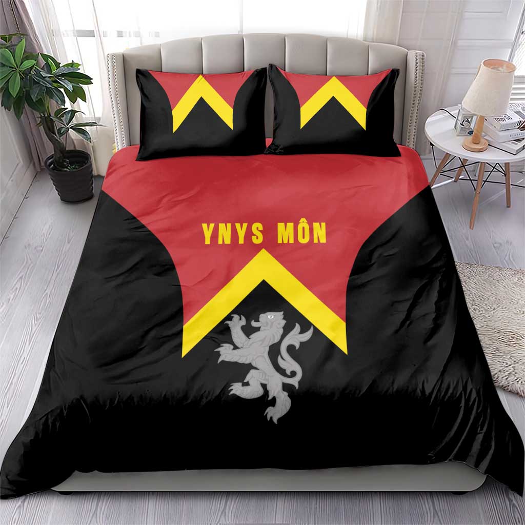 Anglesey Wales Bedding Set Ynys Mon Welsh Lion Flag Design - Wonder Print Shop