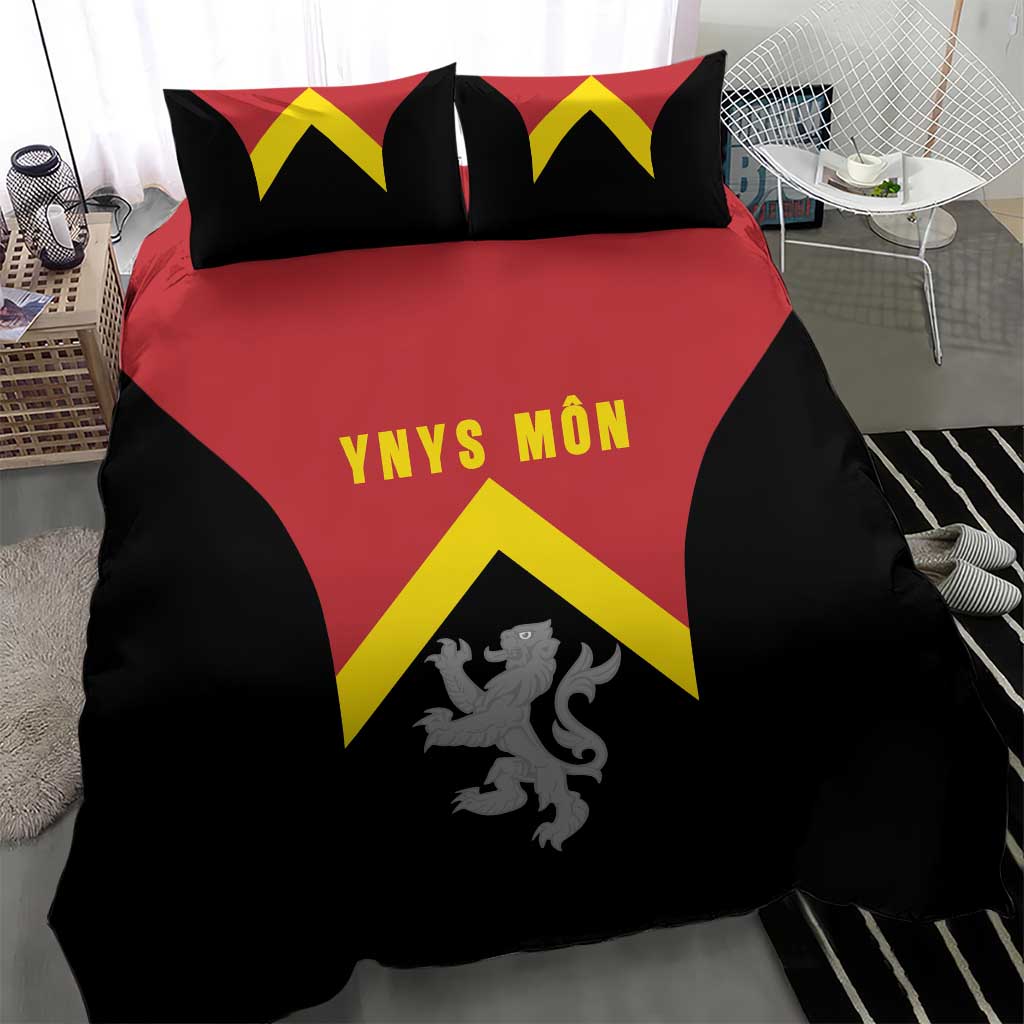 Anglesey Wales Bedding Set Ynys Mon Welsh Lion Flag Design - Wonder Print Shop