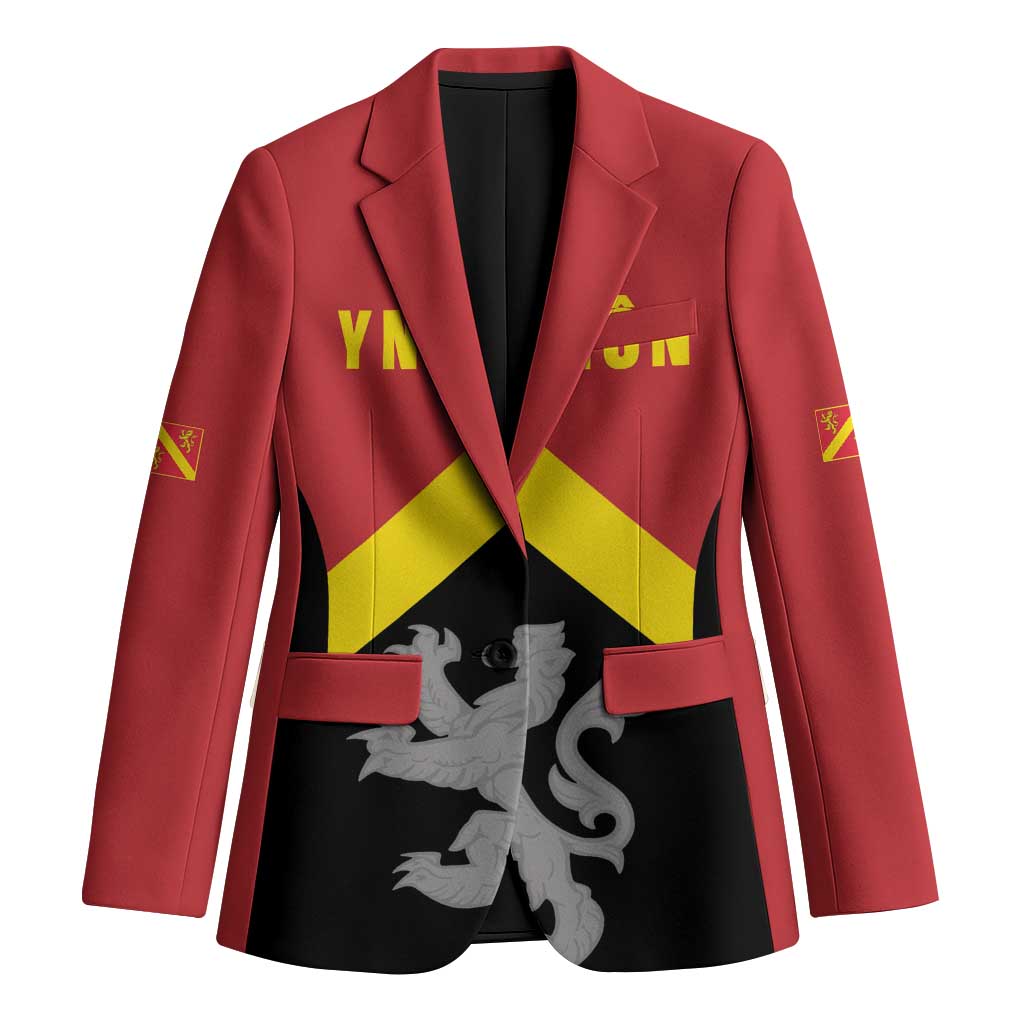 Personalised Anglesey Wales Blazer Ynys Mon Welsh Lion Flag Design - Wonder Print Shop