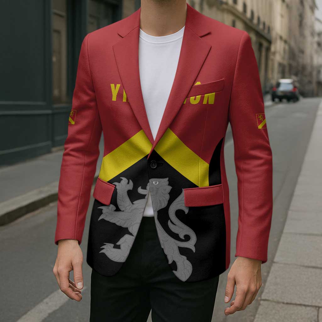 Personalised Anglesey Wales Blazer Ynys Mon Welsh Lion Flag Design - Wonder Print Shop