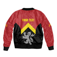 Personalised Anglesey Wales Bomber Jacket Ynys Mon Welsh Lion Flag Design - Wonder Print Shop