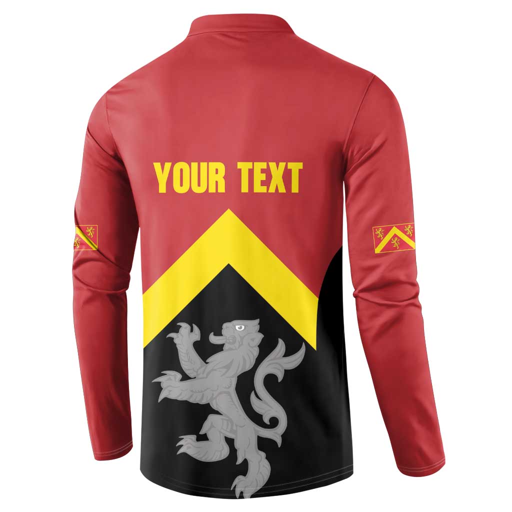 Personalised Anglesey Wales Button Sweatshirt Ynys Mon Welsh Lion Flag Design - Wonder Print Shop