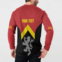 Personalised Anglesey Wales Button Sweatshirt Ynys Mon Welsh Lion Flag Design - Wonder Print Shop