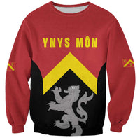 Personalised Anglesey Wales Sweatshirt Ynys Mon Welsh Lion Flag Design - Wonder Print Shop