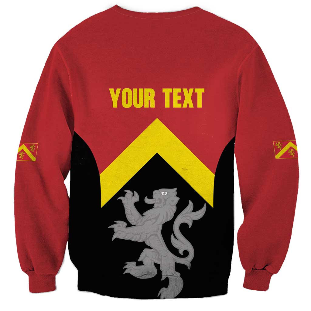 Personalised Anglesey Wales Sweatshirt Ynys Mon Welsh Lion Flag Design - Wonder Print Shop