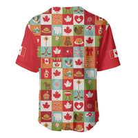Canada Football Baseball Jersey Patchwork Icons and Maple Leaf Pattern - Wonder Print Shop