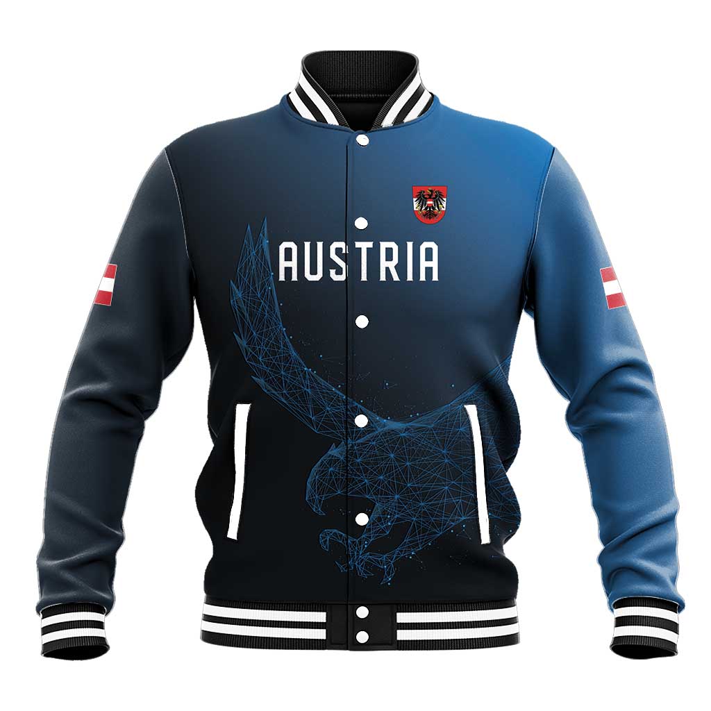 Custom World Football 2026 Austria Baseball Jacket Das Team Go Champions Blue Version