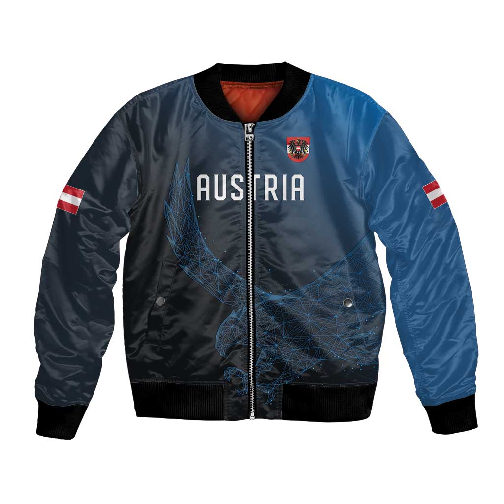 Custom World Football 2026 Austria Bomber Jacket Das Team Go Champions Blue Version