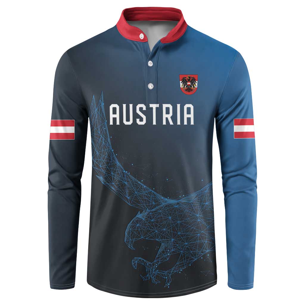 Custom World Football 2026 Austria Button Sweatshirt Das Team Go Champions Blue Version