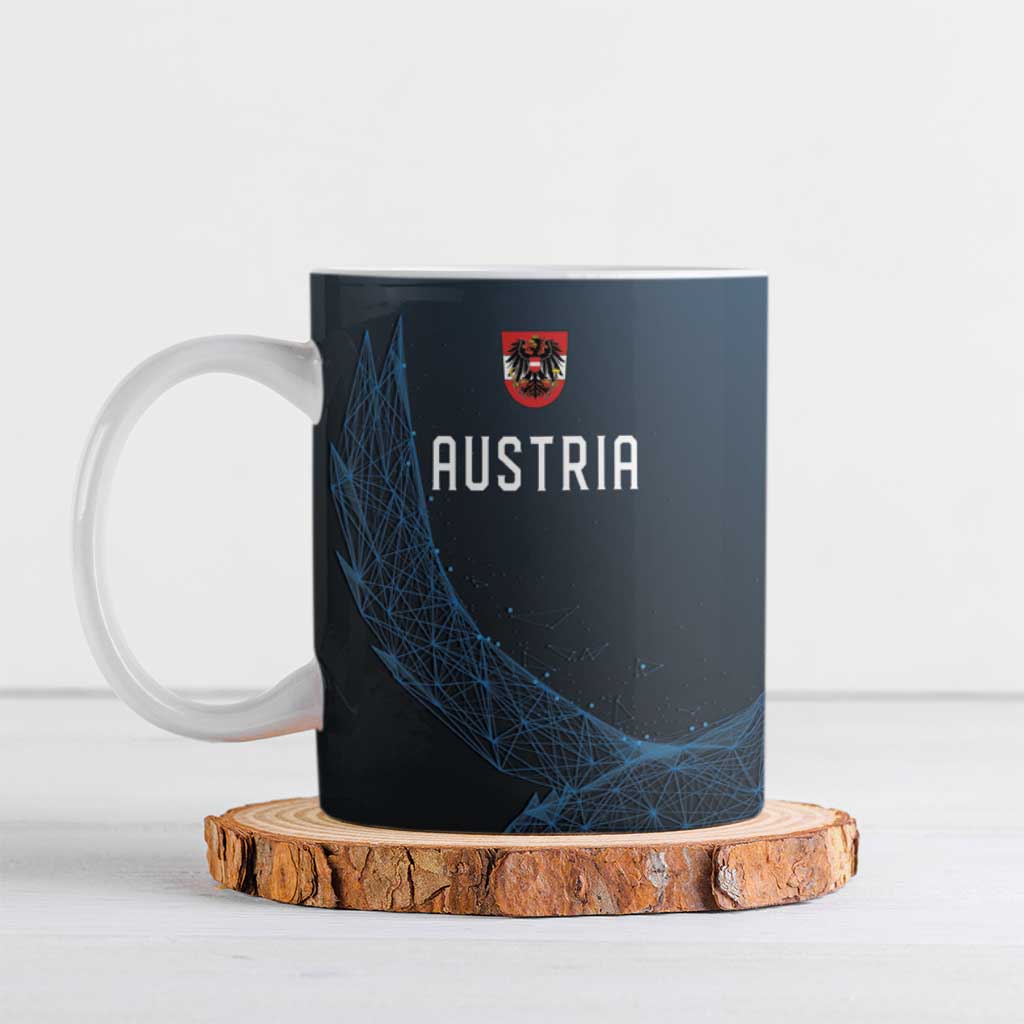 Custom World Football 2026 Austria Ceramic Mug Das Team Go Champions Blue Version