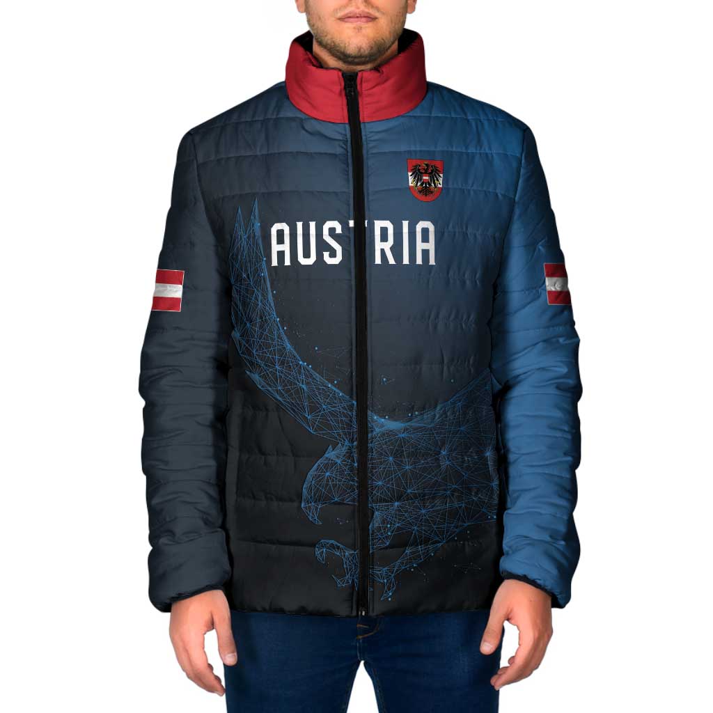 Custom World Football 2026 Austria Padded Jacket Das Team Go Champions Blue Version