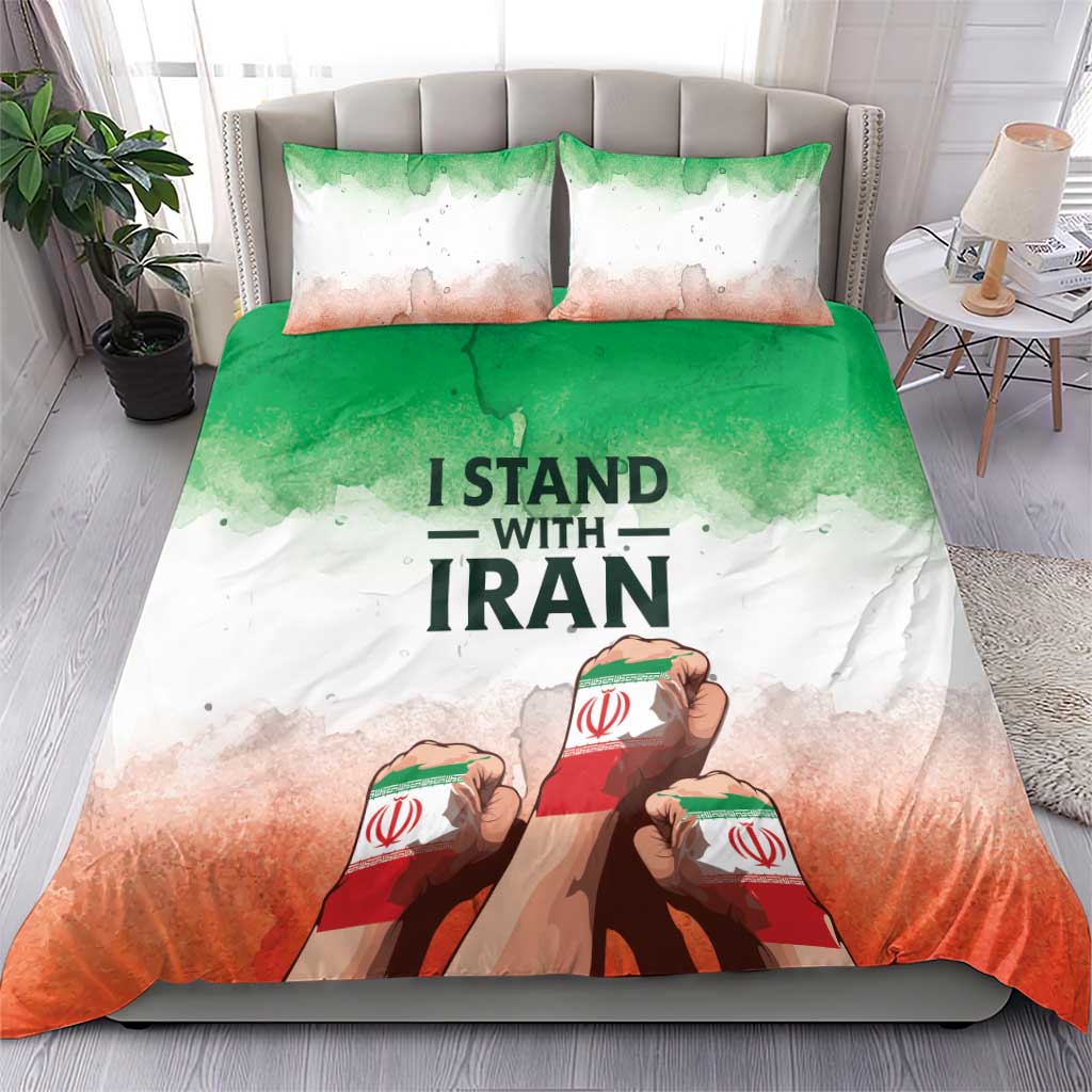 I Stand With Iran Bedding Set Freedom for the Iranian People