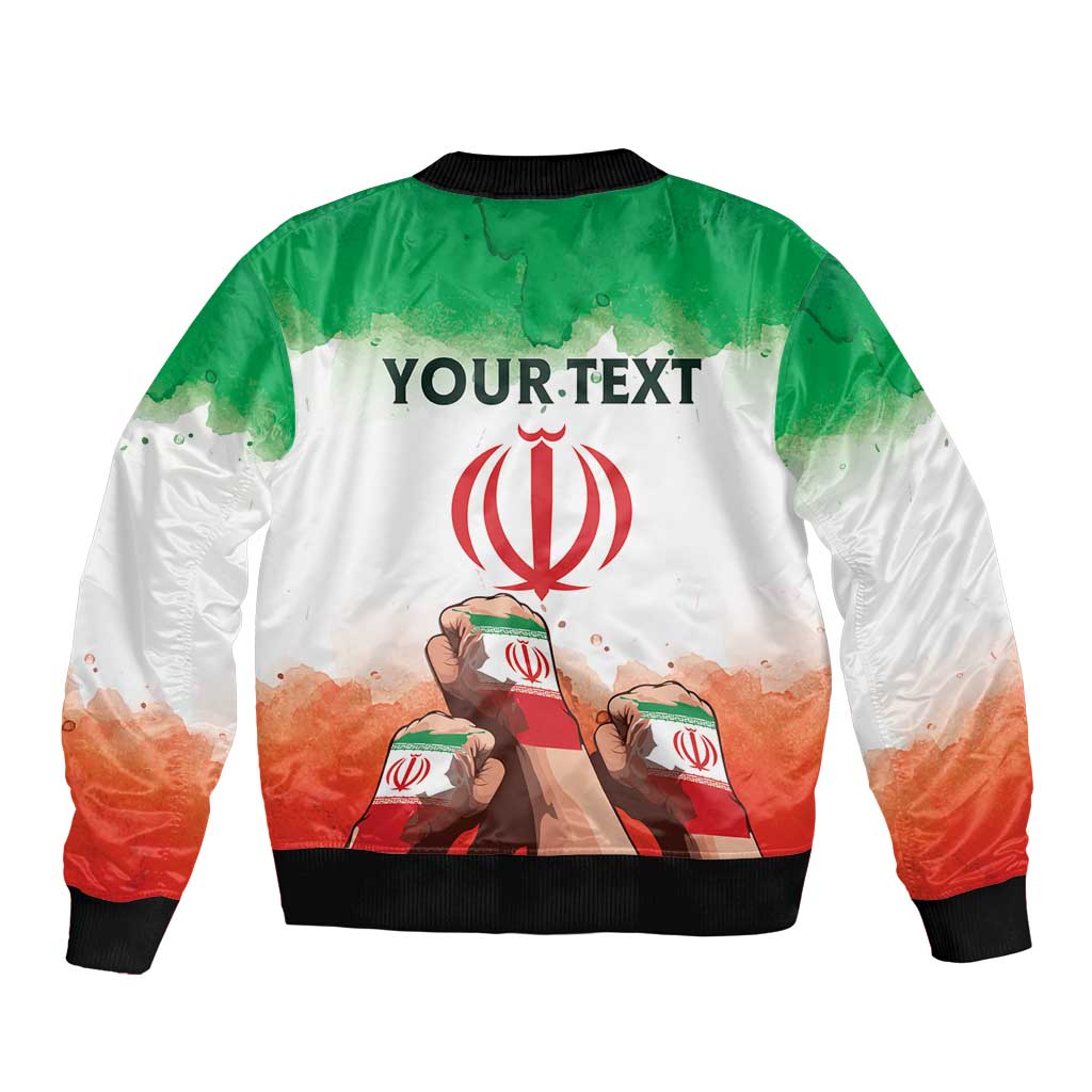 I Stand With Iran Personalized Bomber Jacket Freedom for the Iranian People