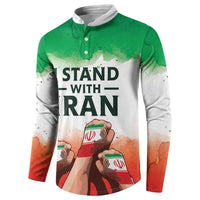 I Stand With Iran Personalized Button Sweatshirt Freedom for the Iranian People