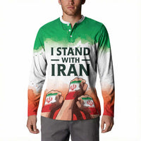 I Stand With Iran Personalized Button Sweatshirt Freedom for the Iranian People
