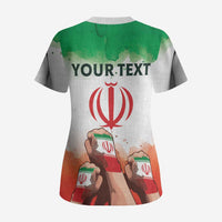 I Stand With Iran Personalized Scrub Top Freedom for the Iranian People