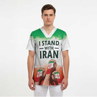 I Stand With Iran Personalized Scrub Top Freedom for the Iranian People