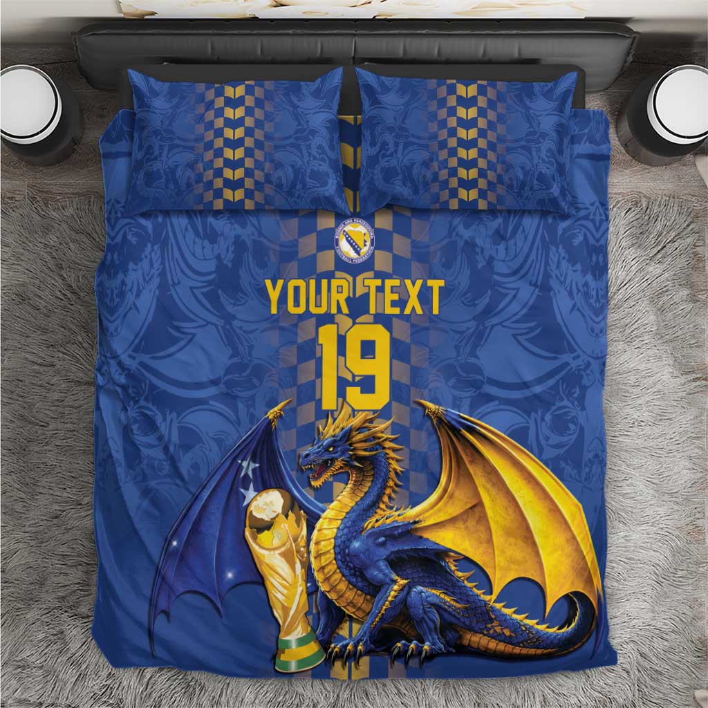 Custom World Football Bosnia and Herzegovina Bedding Set Go Zmajevi Dragons Road To 2026