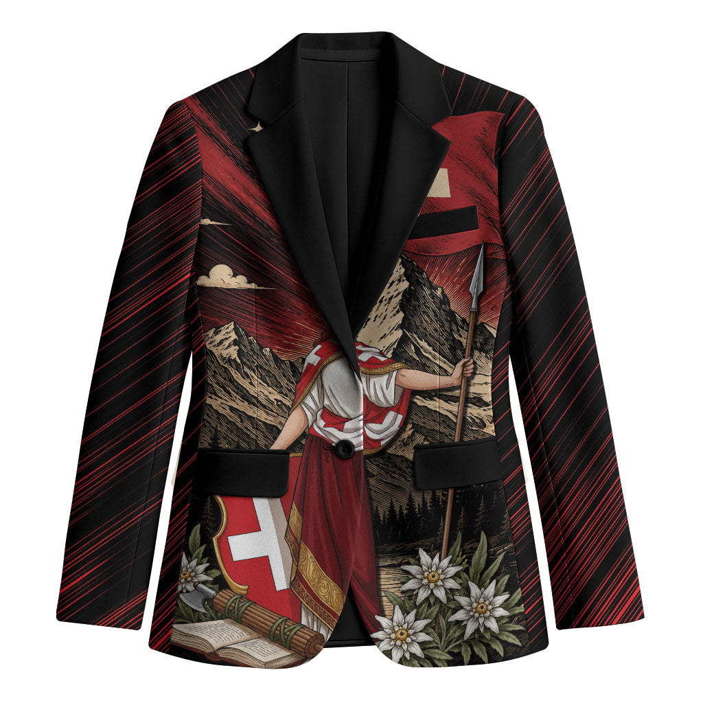Switzerland National Day Blazer Helvetia Alps Heritage Pride