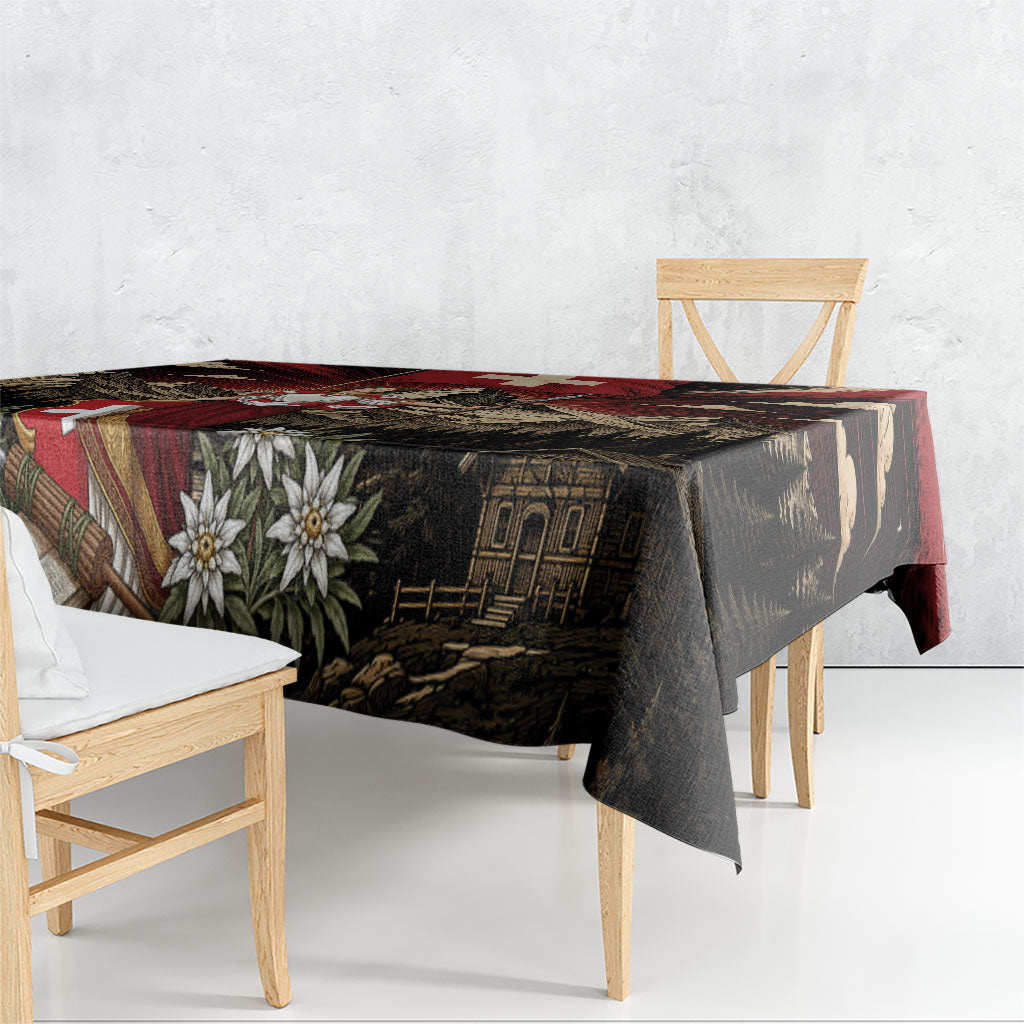 Switzerland National Day Tablecloth Helvetia Alps Heritage Pride