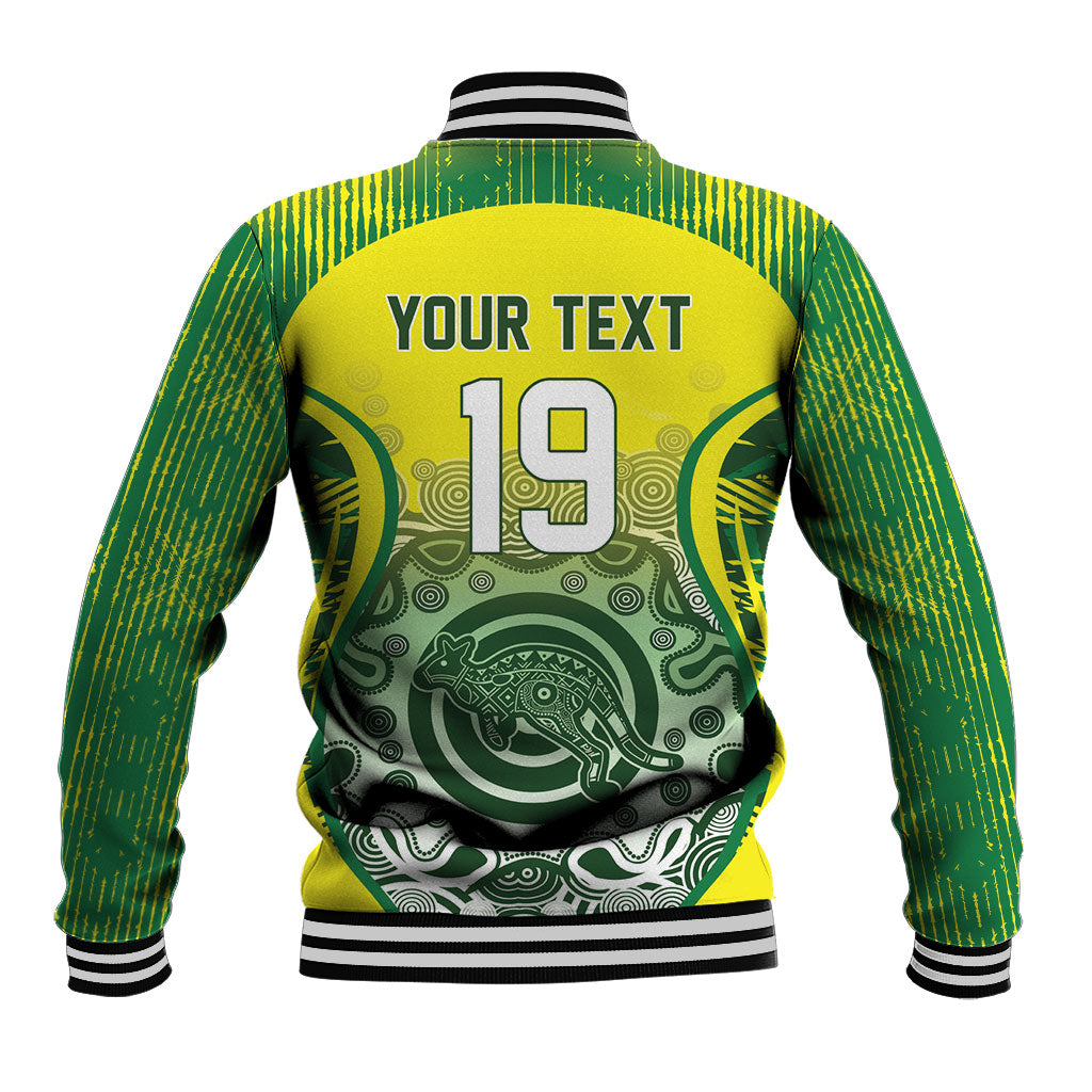 Custom Australia Cricket Baseball Jacket Aboriginal Kangaroo Southern Cross