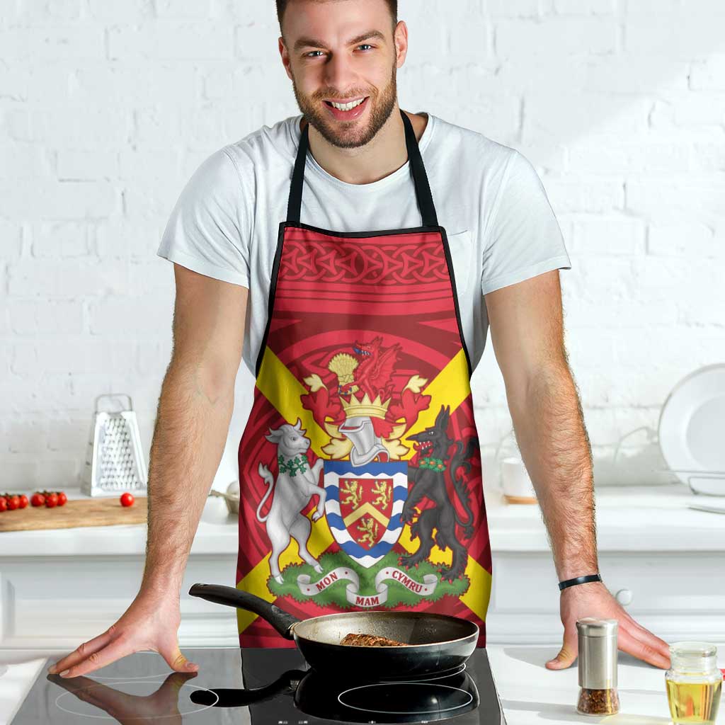 Personalized Anglesey Ynys Mon Apron Map and Emblem Celtic Style - Wonder Print Shop