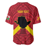 Personalized Anglesey Ynys Mon Baseball Jersey Map and Emblem Celtic Style - Wonder Print Shop