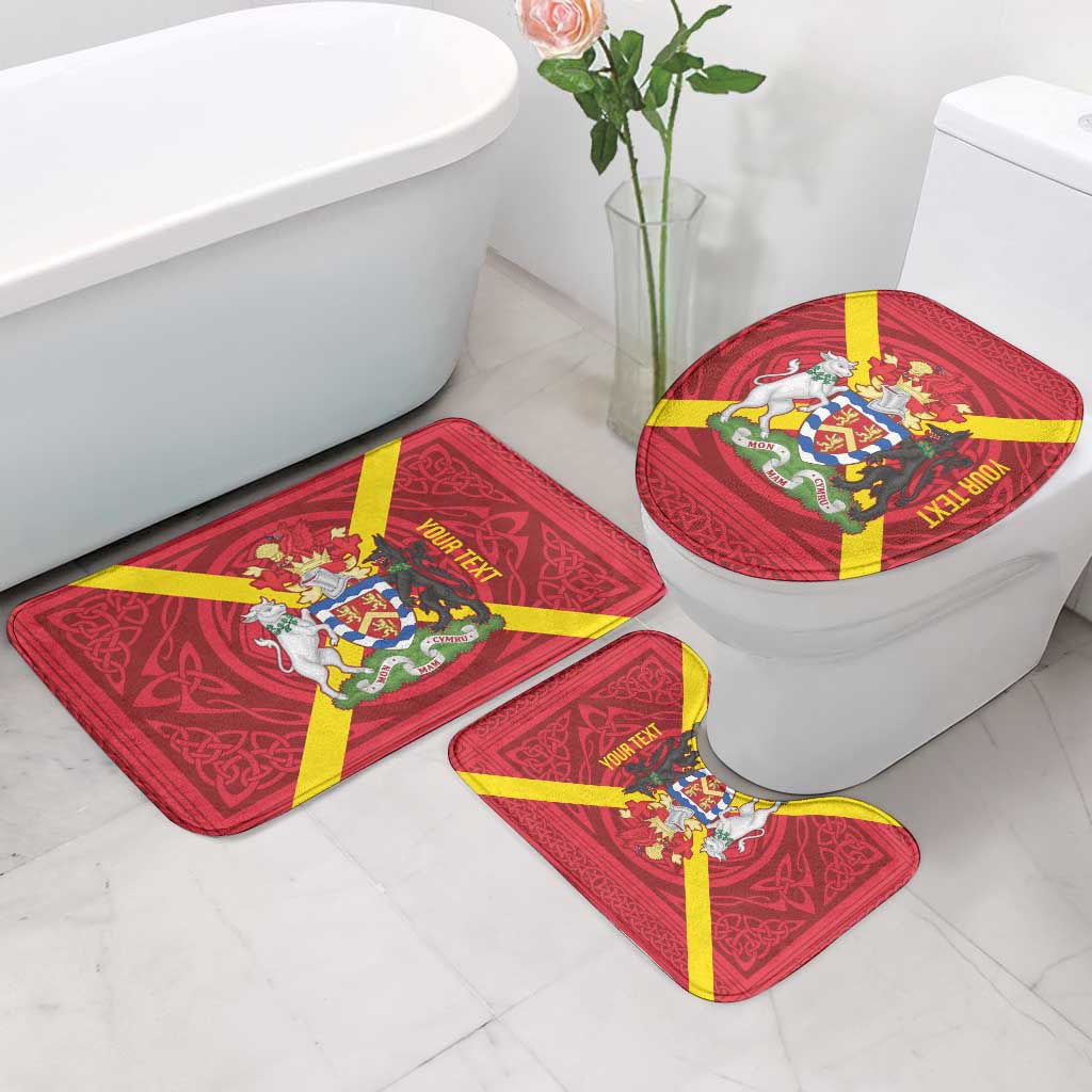 Personalized Anglesey Ynys Mon Bathroom Set Map and Emblem Celtic Style - Wonder Print Shop