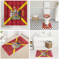 Personalized Anglesey Ynys Mon Bathroom Set Map and Emblem Celtic Style - Wonder Print Shop