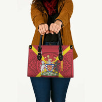 Personalized Anglesey Ynys Mon Leather Bag Map and Emblem Celtic Style - Wonder Print Shop