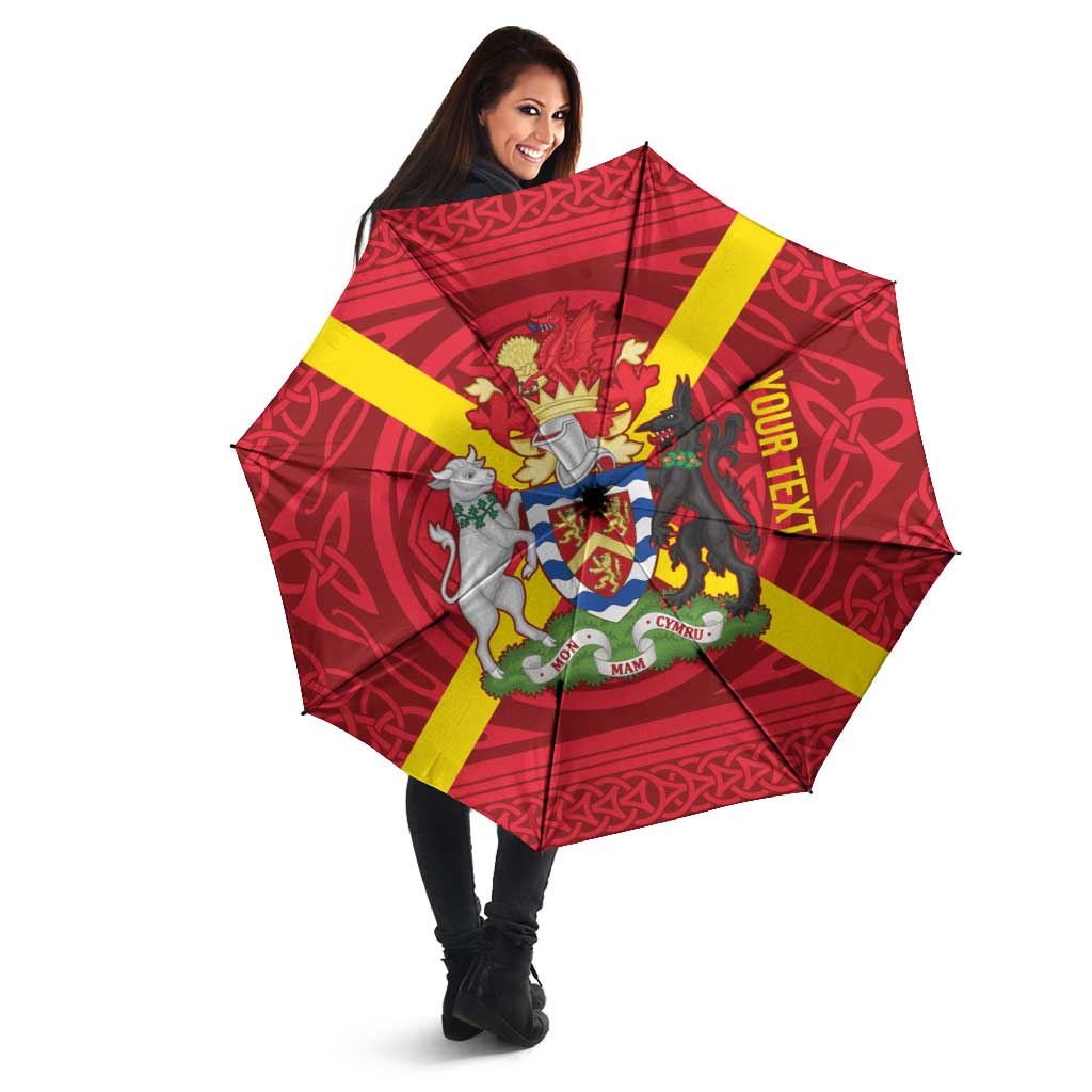 Personalized Anglesey Ynys Mon Umbrella Map and Emblem Celtic Style - Wonder Print Shop