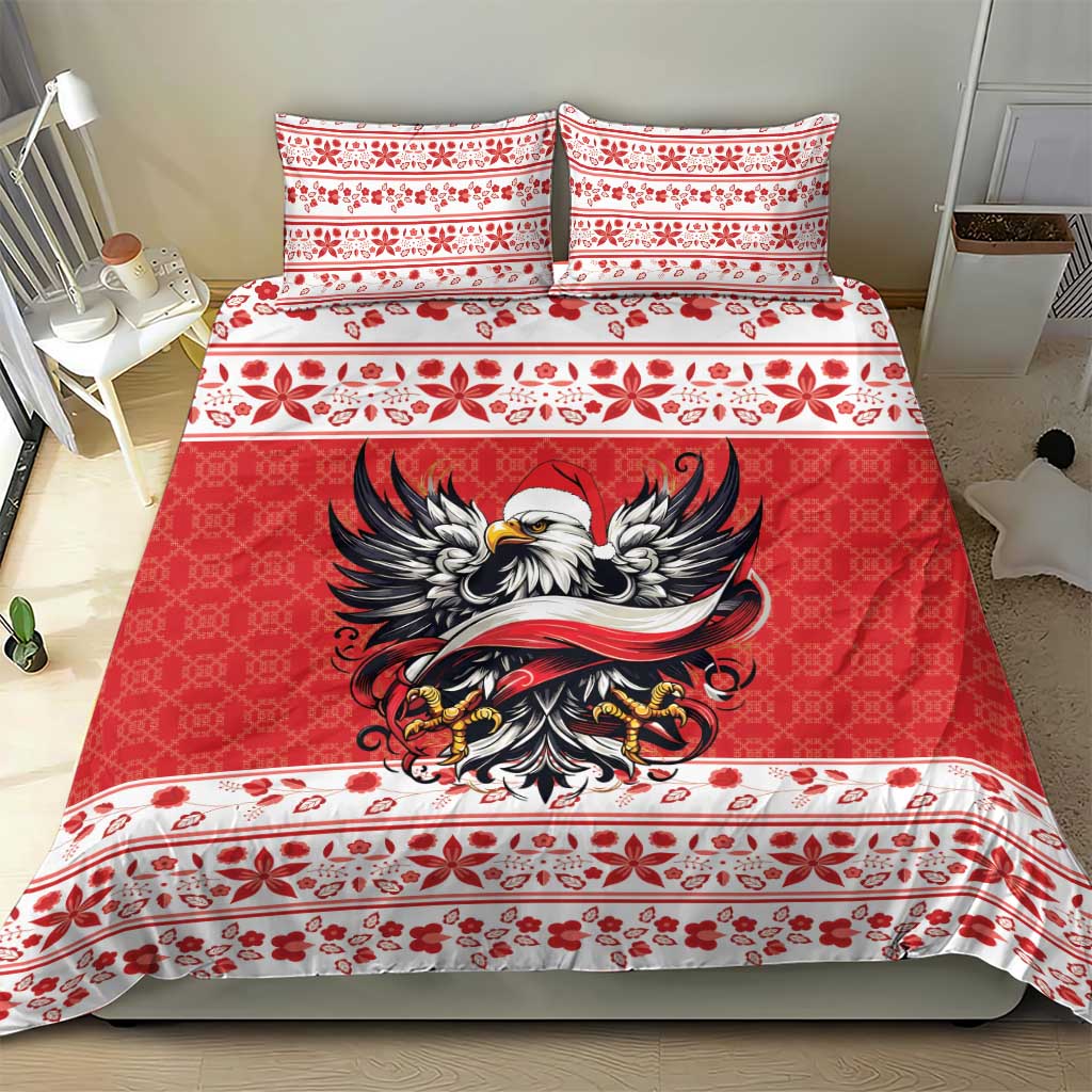 Poland Christmas Bedding Set Polish Eagle with Flag Style - Wonder Print Shop