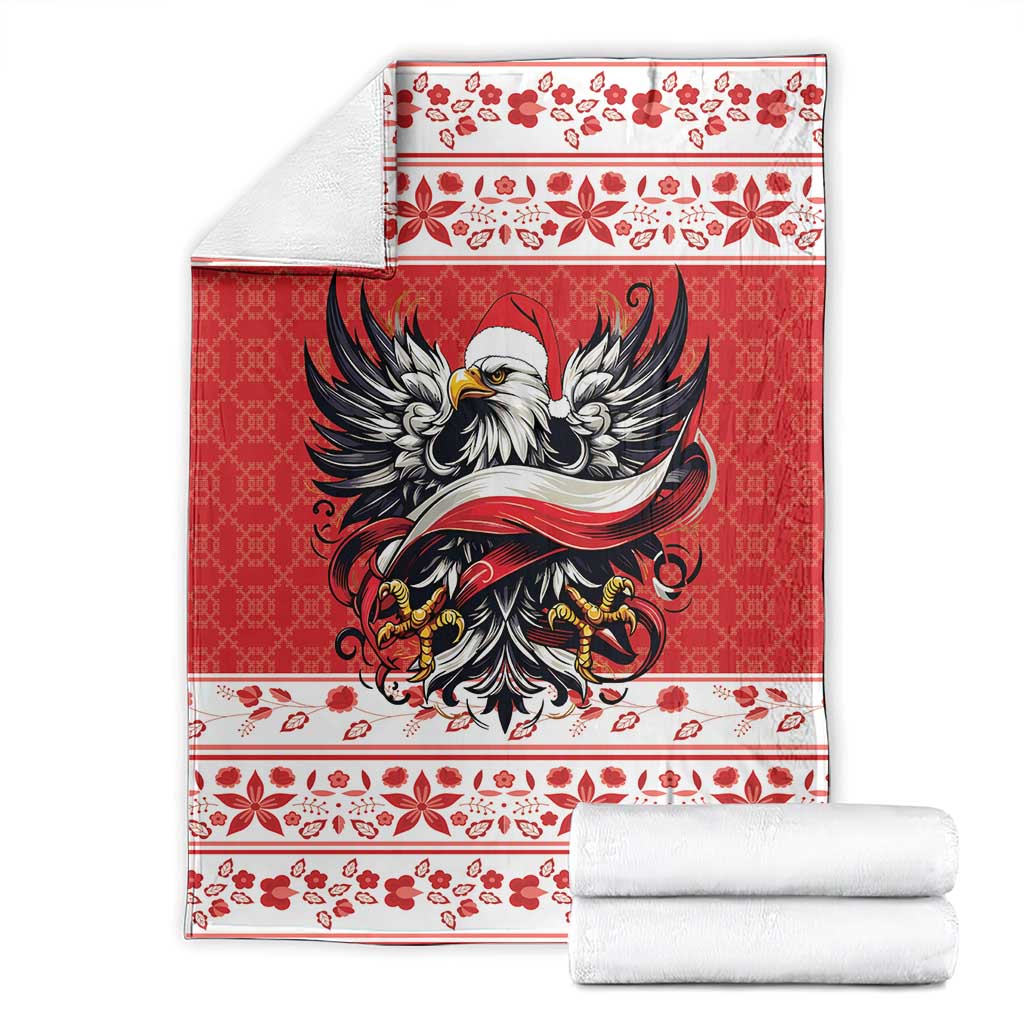Poland Christmas Blanket Polish Eagle with Flag Style - Wonder Print Shop