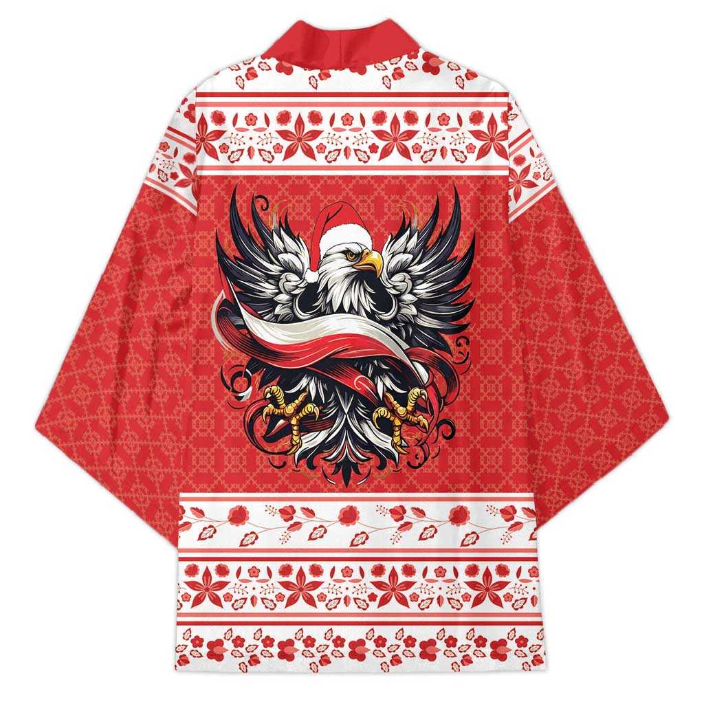 Poland Christmas Kimono Polish Eagle with Flag Style - Wonder Print Shop