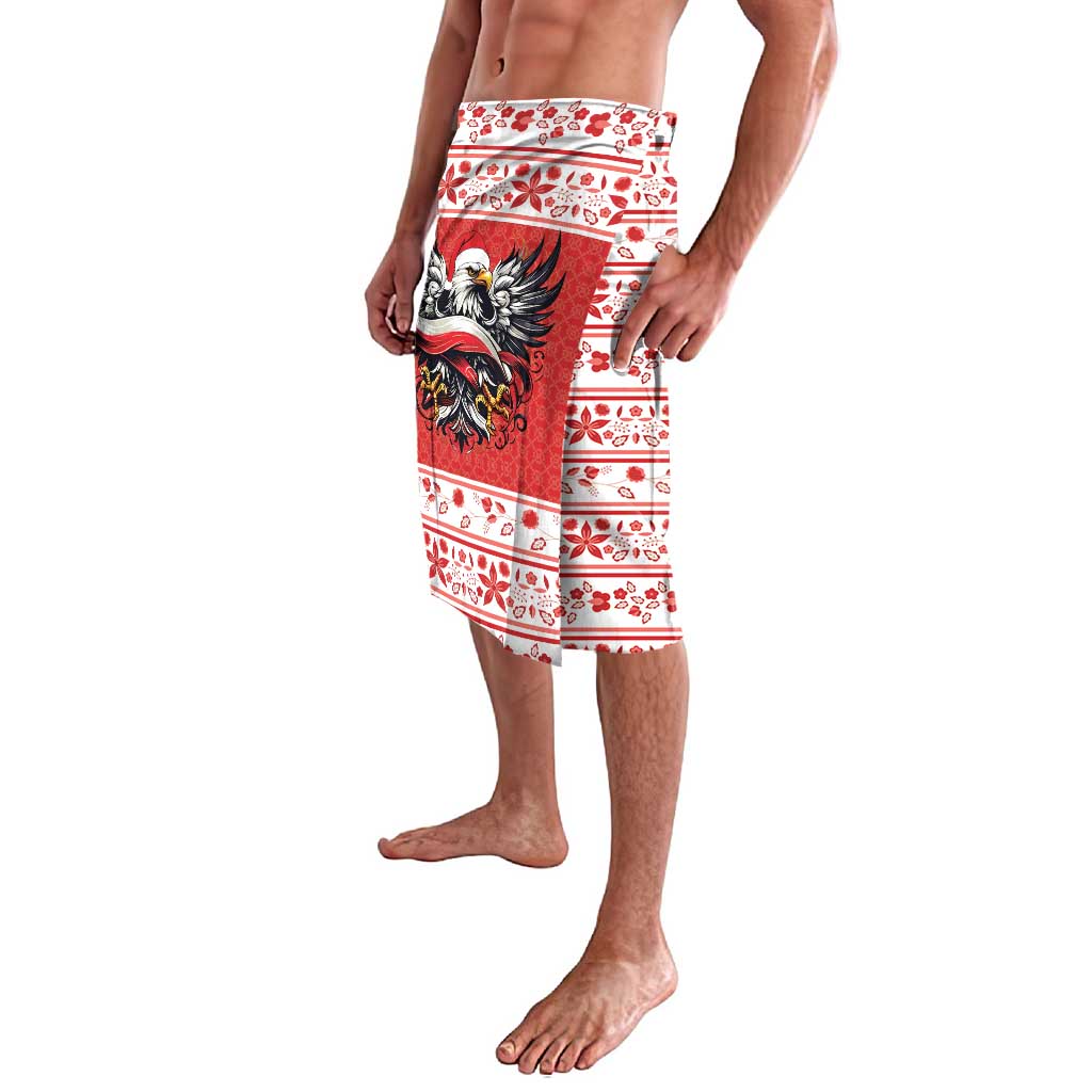 Poland Christmas Lavalava Polish Eagle with Flag Style - Wonder Print Shop