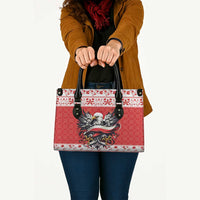 Poland Christmas Leather Bag Polish Eagle with Flag Style - Wonder Print Shop