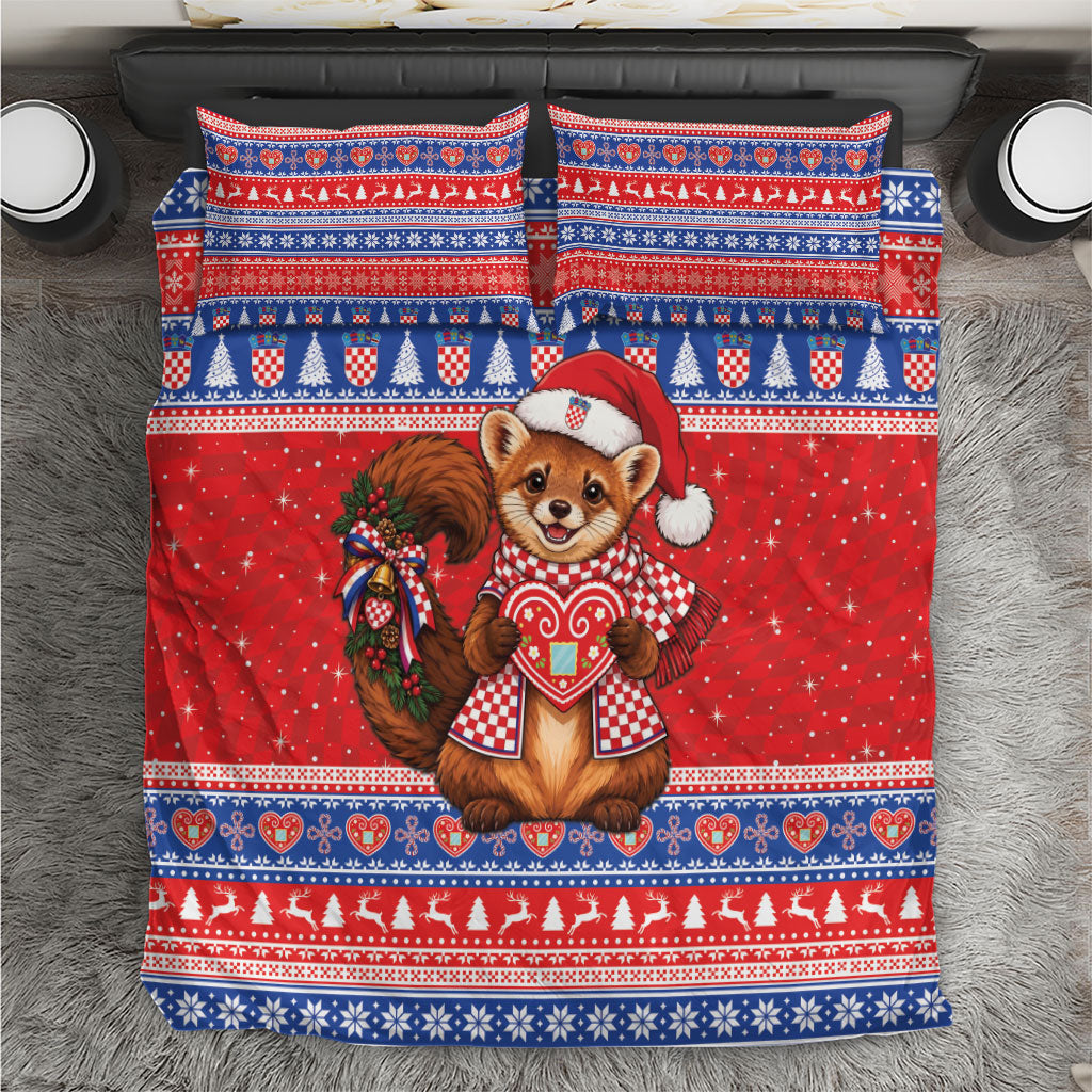 Croatia Christmas Bedding Set Hrvatska Kuna Licitar Heart