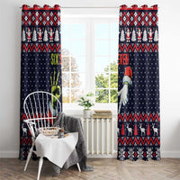 Grinch Hand Six Seven Xmas Window Curtain Meme Gen Alpha Slang - Wonder Print Shop