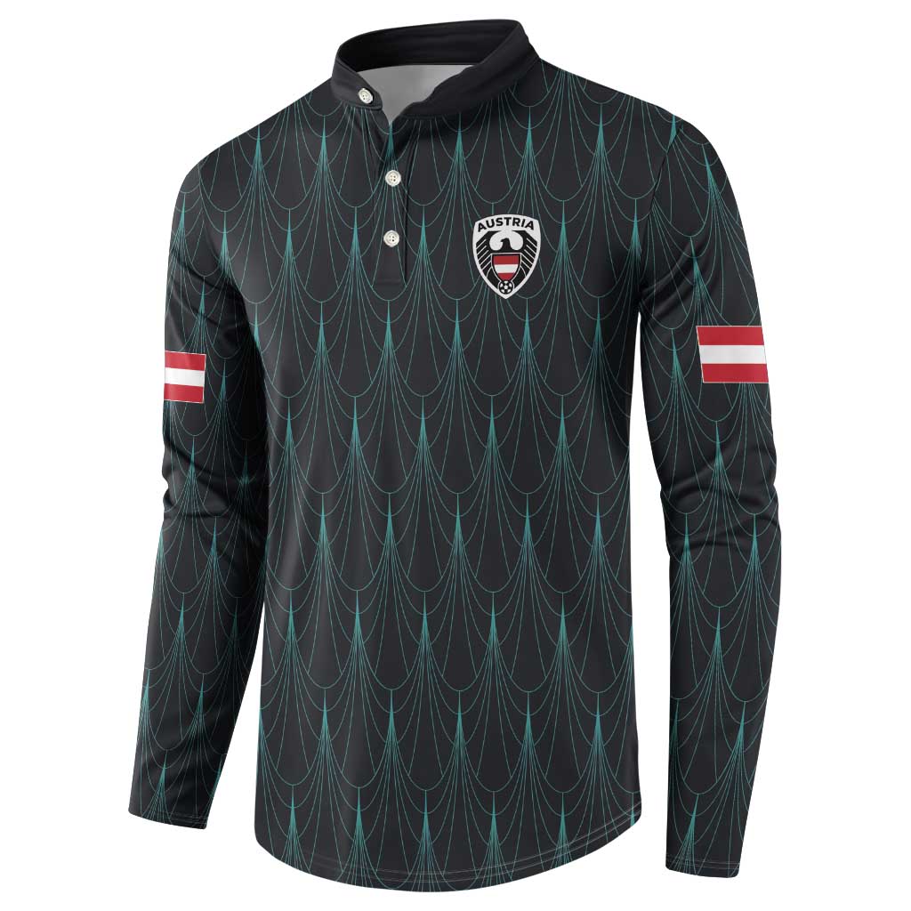 Custom World Football 2026 Austria Button Sweatshirt Das Team Eagle Wing Style