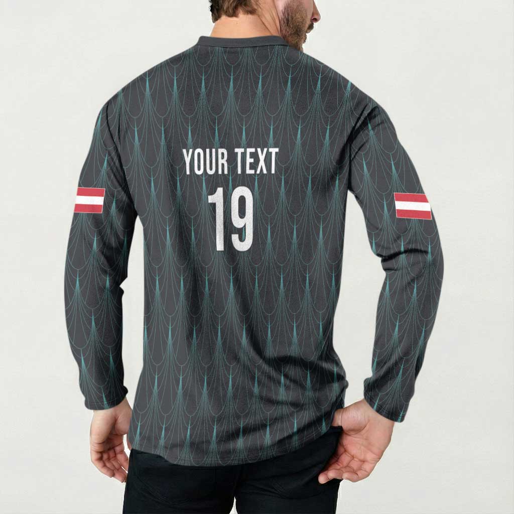 Custom World Football 2026 Austria Button Sweatshirt Das Team Eagle Wing Style