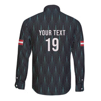 Custom World Football 2026 Austria Long Sleeve Button Shirt Das Team Eagle Wing Style
